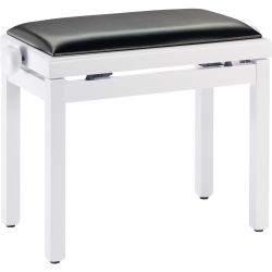 STAGG Klavierbank PB39 WHM SBK weiß-matt/Vinyl-schwarz
